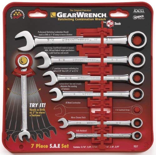 GEAR WRENCH RATCHETING 7PC SET
SAE