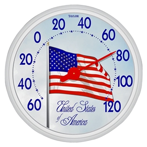OUTDOOR FLAG THERMOMETER ROUND
13&quot; -60 TO 120 DEGREES