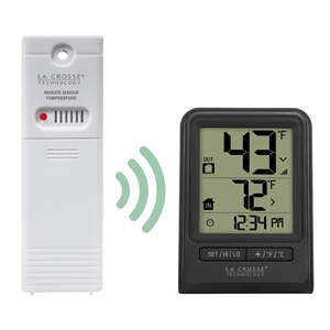 Wireless Thermometer Indoor
Outdoor 308-1409BT-CBP 300&#39;
RANGE AND -40 F. TO 140 F.