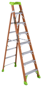 Louisville Cross Step
Ladder 300lb Capacity 8-Step
91&quot;H Open, Fiberglass