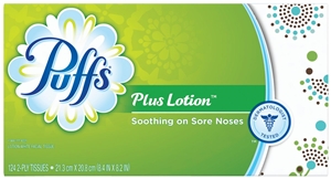 Puffs PLUS WITH LOTION 39346 Facial Tissue, 2-Ply, 