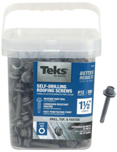 TEKS SCREWS 12 X 1-1/2 HEX SELF-DRILL NEO/WASHER 300/TUB